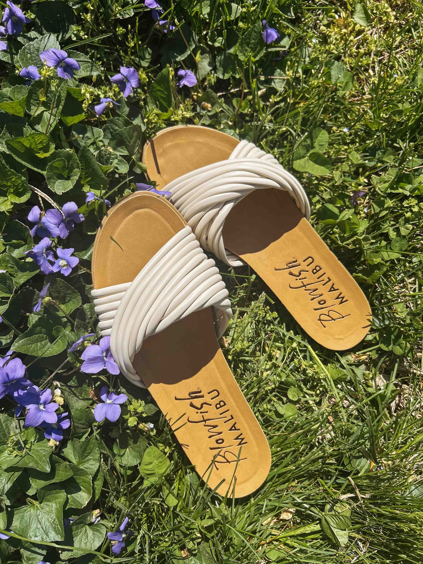 Blowfish Malibu "Bone" Slide Sandals – Queen Bee Customs