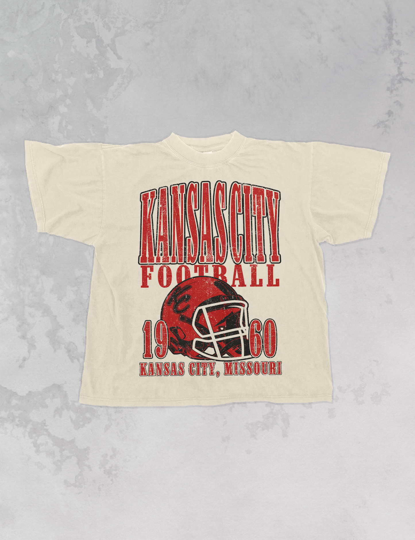 Kansas City Football Vintage Tee – Retro Graphic Team Spirit Shirt | QB Customs