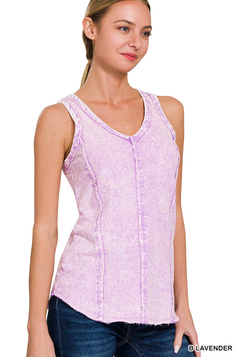 Vibrant Mineral Wash Tank – Queen Bee Boutique