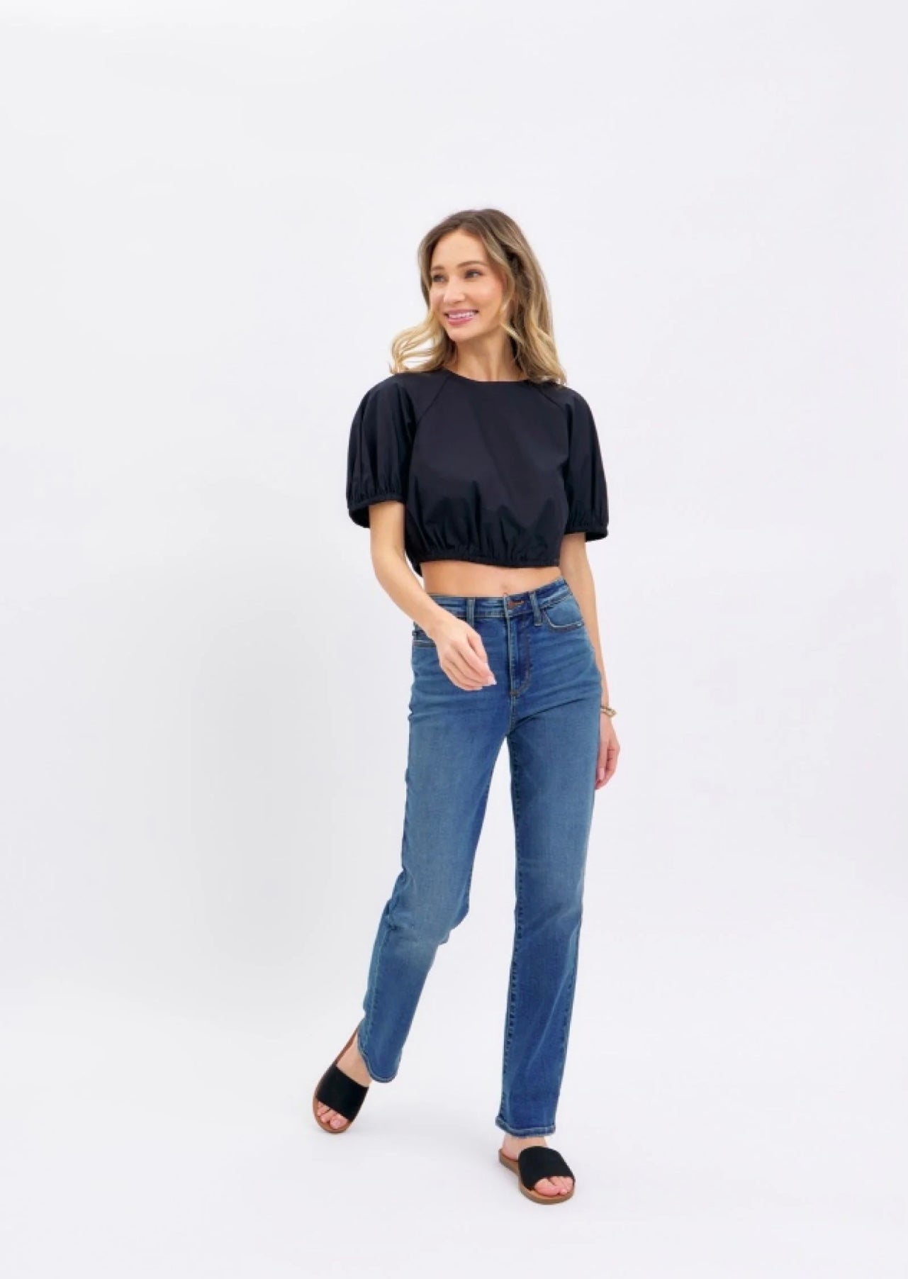 Judy Blue Dark Wash High Waisted Straight Fit #8601