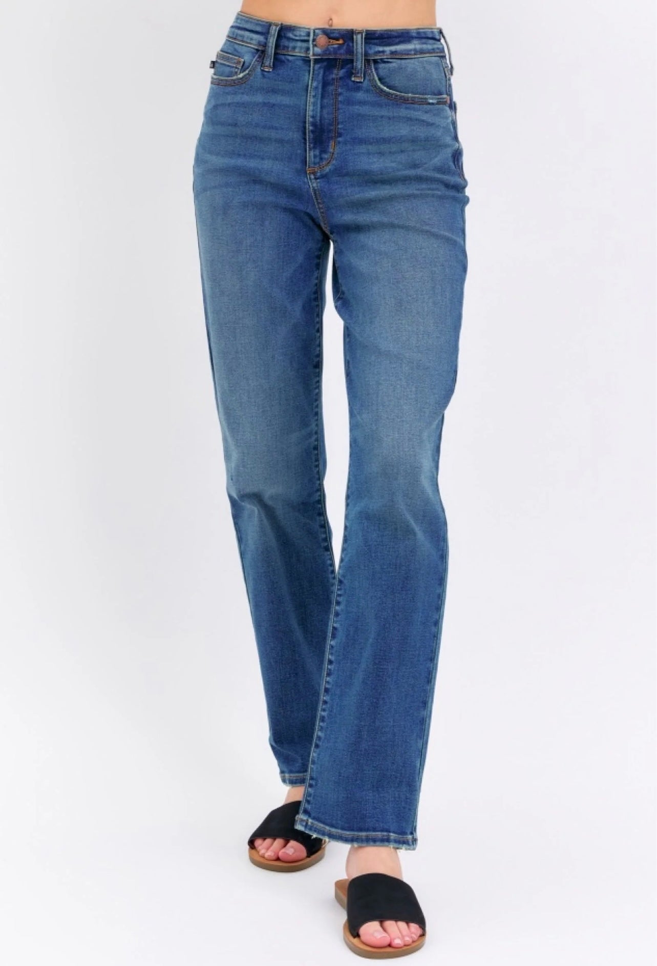 Judy Blue Dark Wash High Waisted Straight Fit #8601