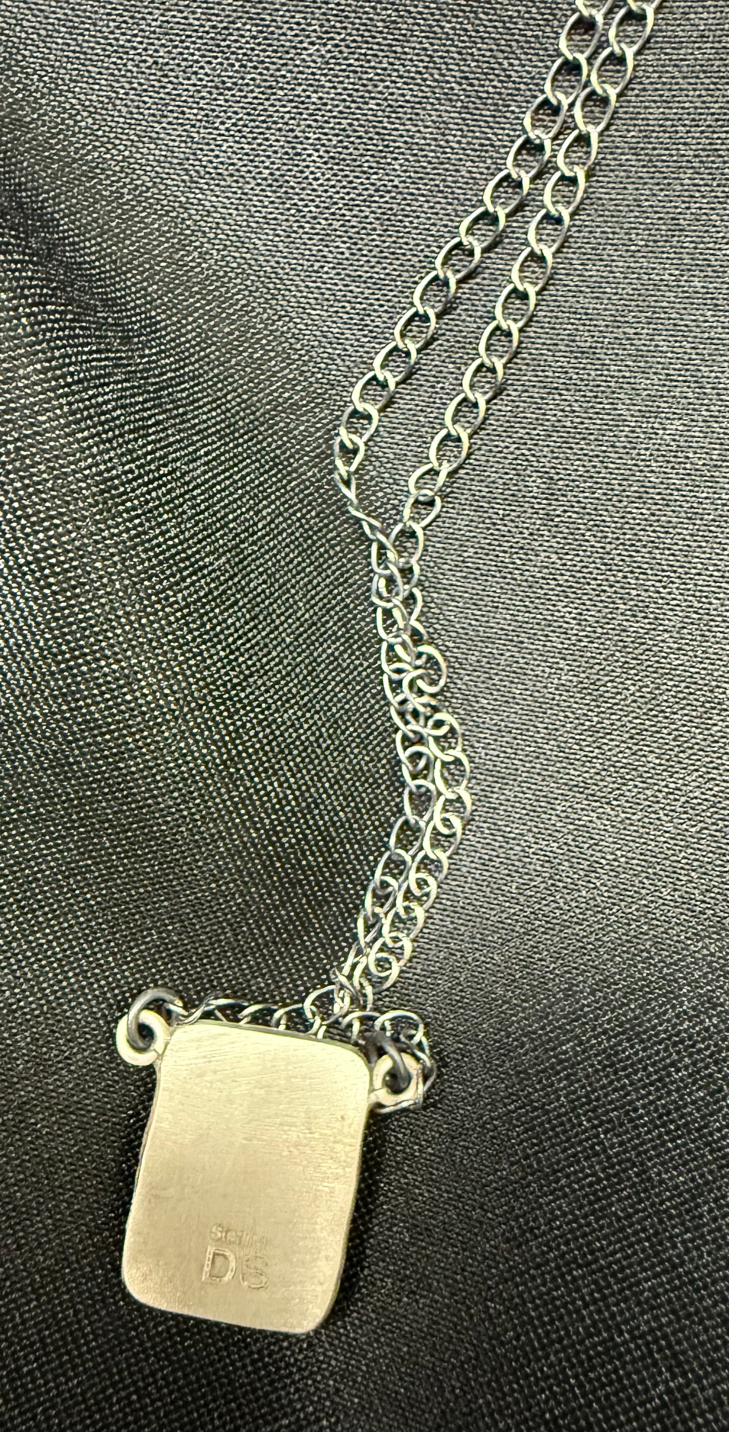 Rose Dahlia Square Necklace