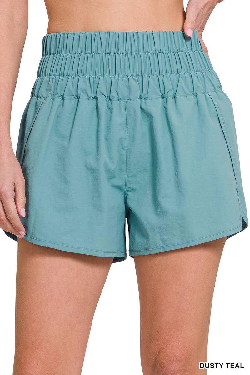 Windbreaker Shorts with Mesh Lining – Lightweight & Functional | Queen Bee Boutique