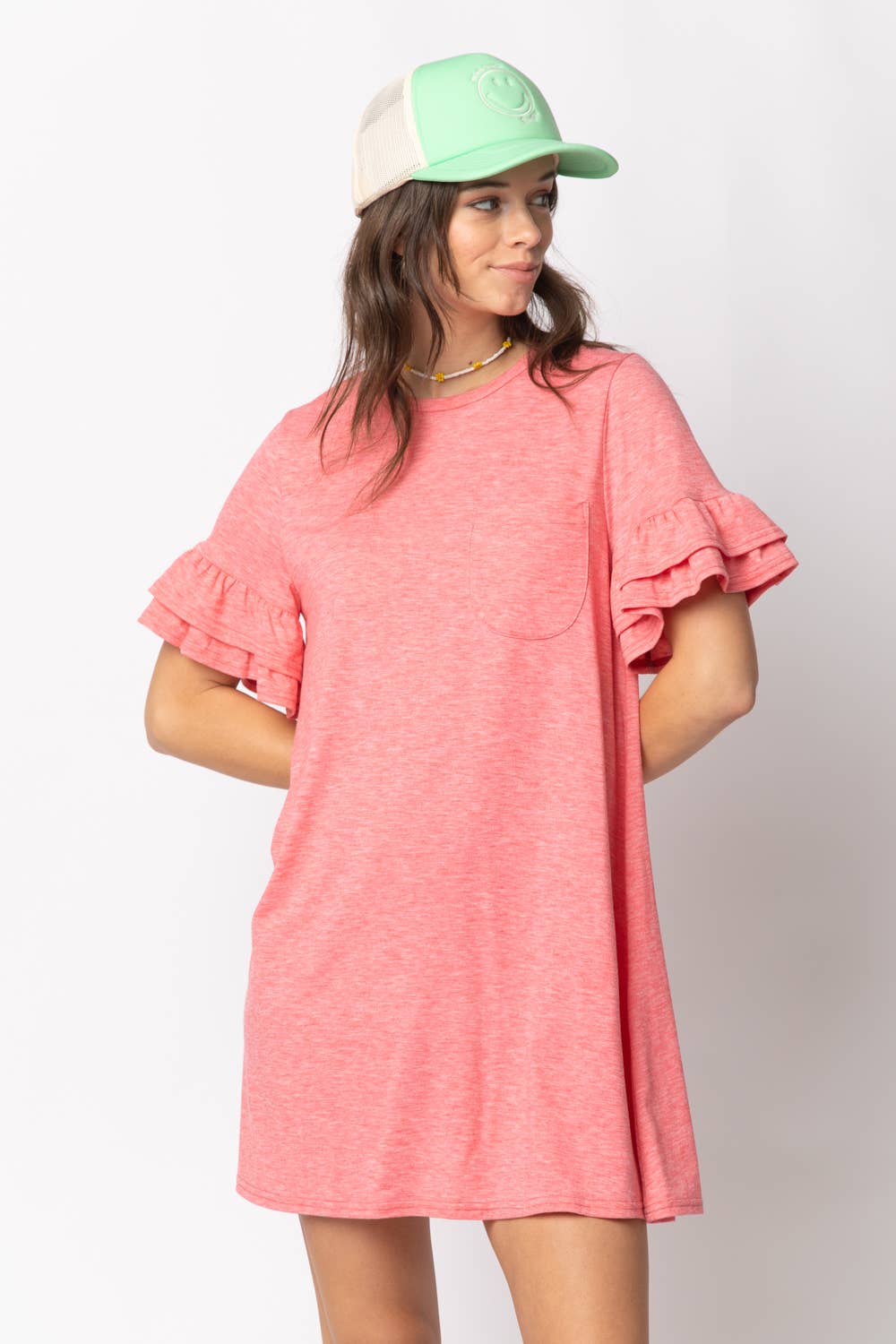 Sunkissed French Terry Pocket Tee Shirt Dress