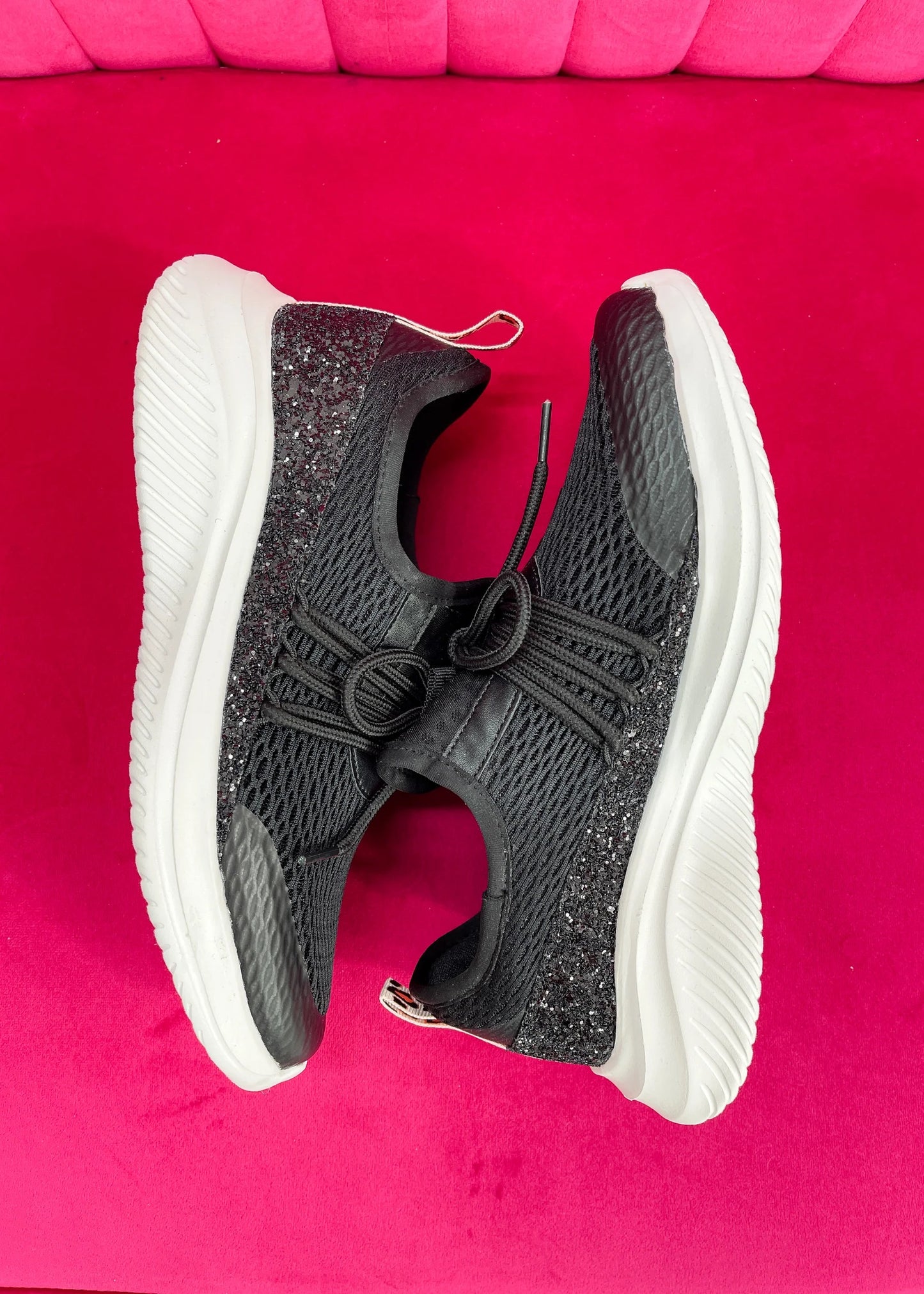 Corky's Soft Serve Black Glitter Sneaker
