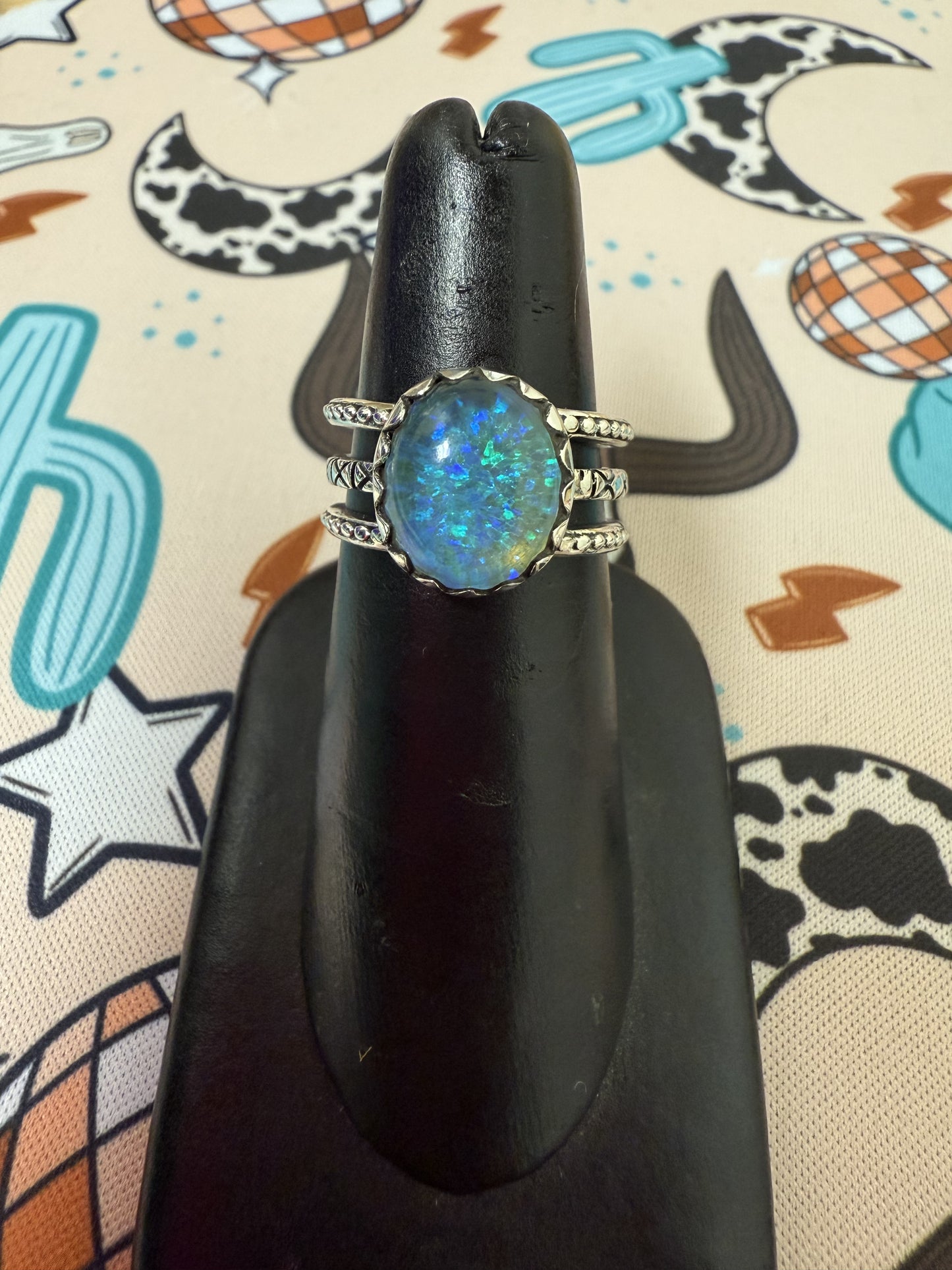 Rodeo Rebel Neon Fire Opal Ring