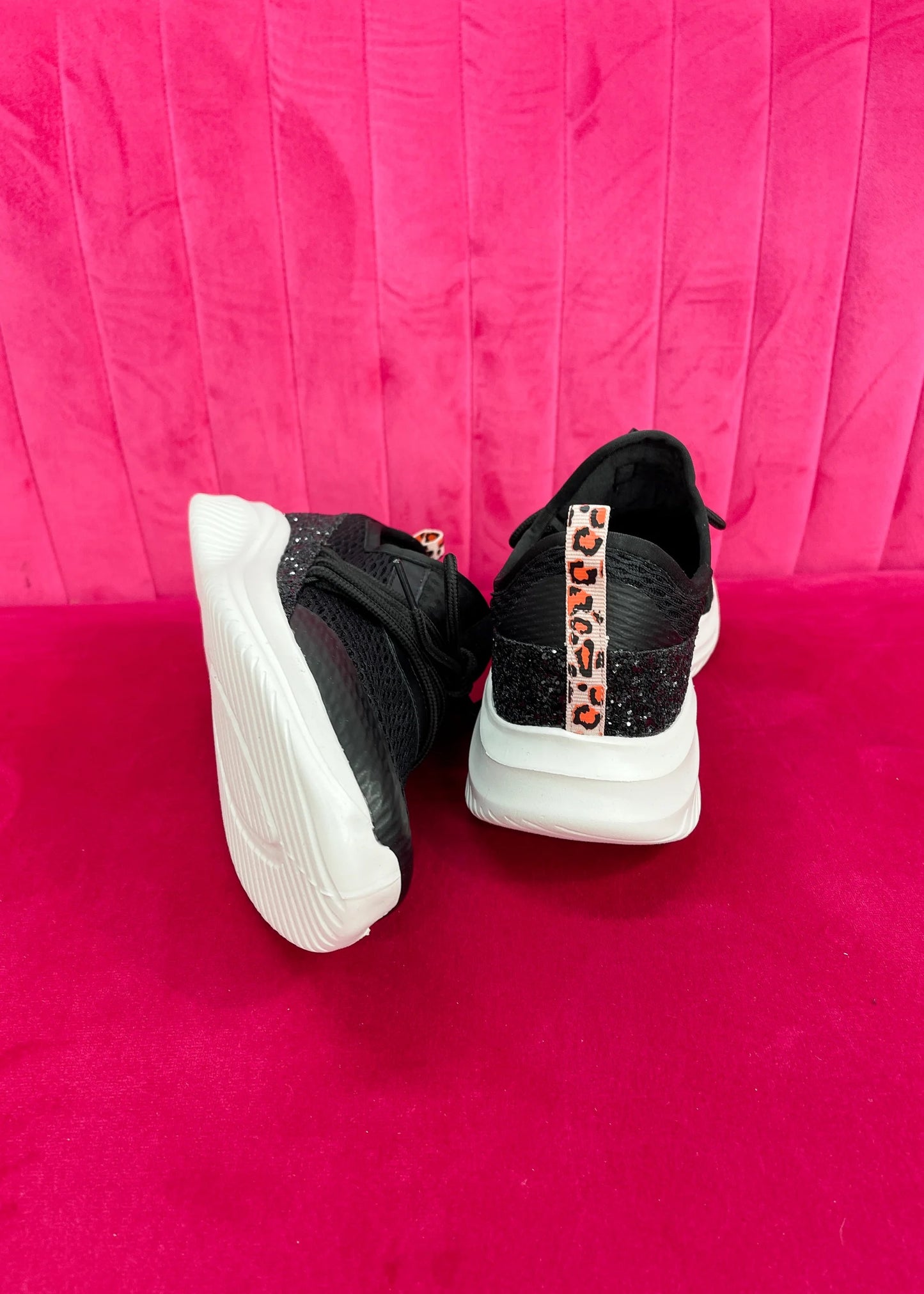 Corky's Soft Serve Black Glitter Sneaker