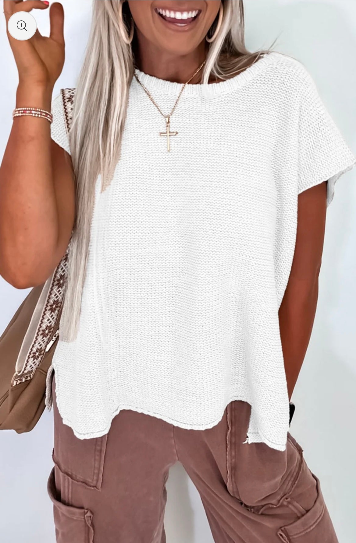 Cozy White Knit Top Layering Basics