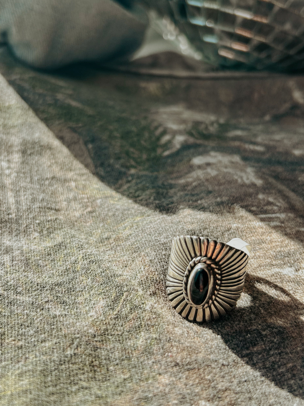 Oval Burst Onyx Ring – Handcrafted Elegant Jewelry | QB Customs