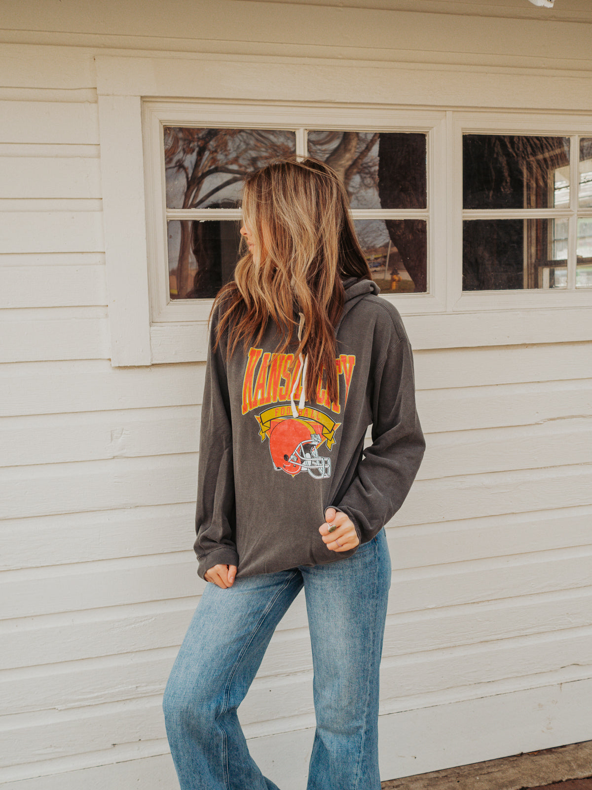 Kansas City Football Vintage Hoodie – Bold and Cozy Game Day Style | QB Customs