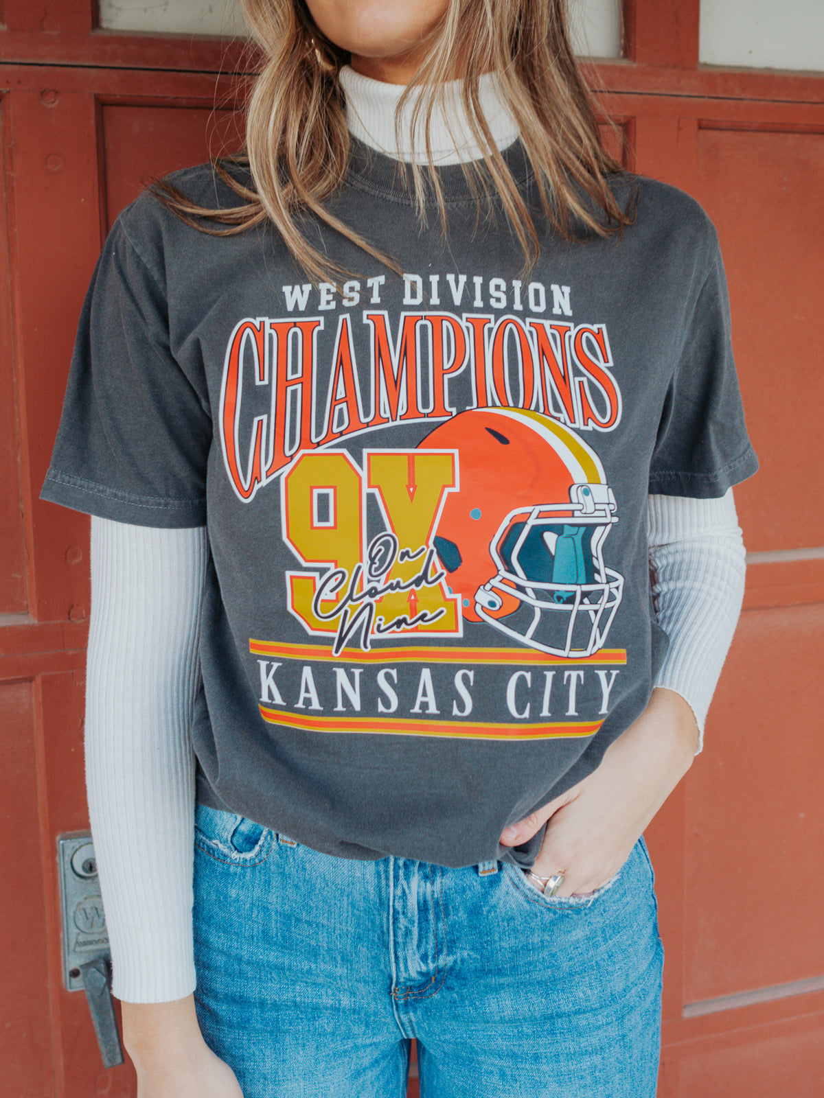Kansas City West Division Champions Tee – Bold Retro Football Style | QB Customs