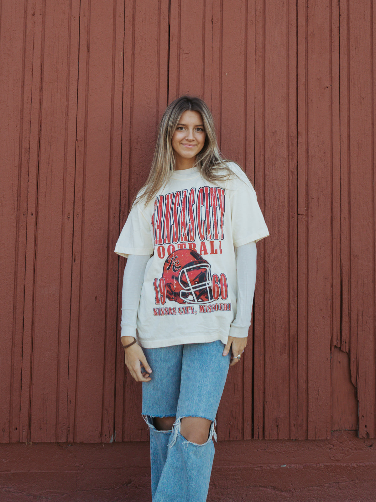 Kansas City Football Vintage Tee – Retro Graphic Team Spirit Shirt | QB Customs