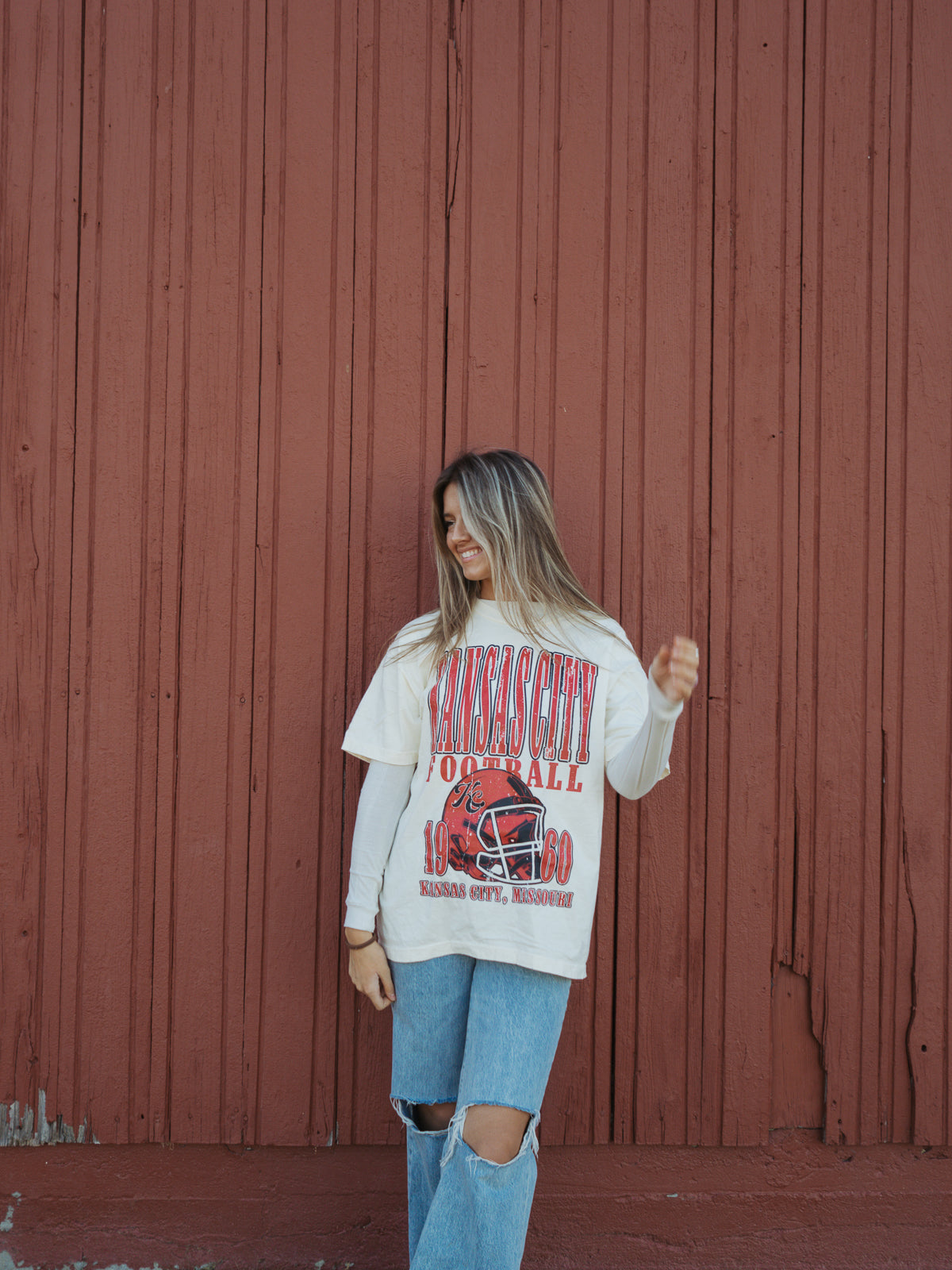 Kansas City Football Vintage Tee – Retro Graphic Team Spirit Shirt | QB Customs