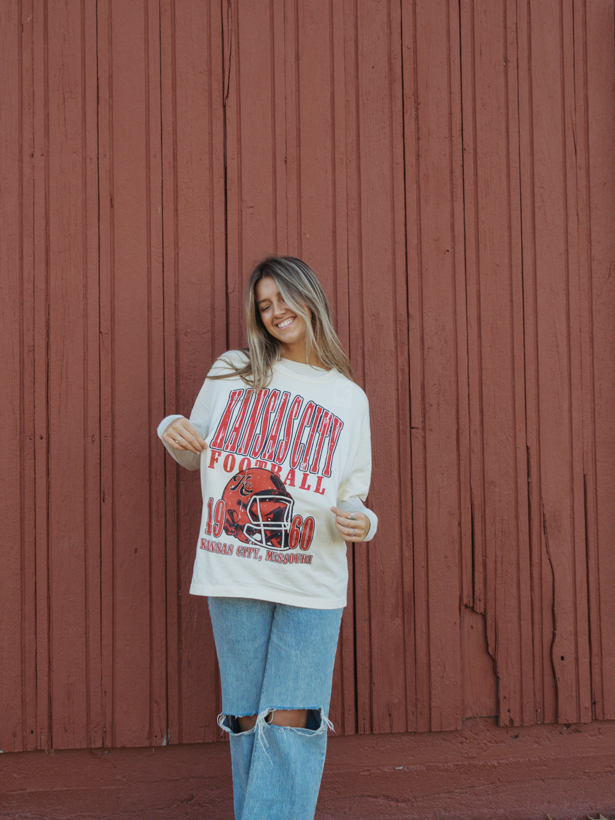 Kansas City Football Vintage Tee – Retro Graphic Team Spirit Shirt | QB Customs