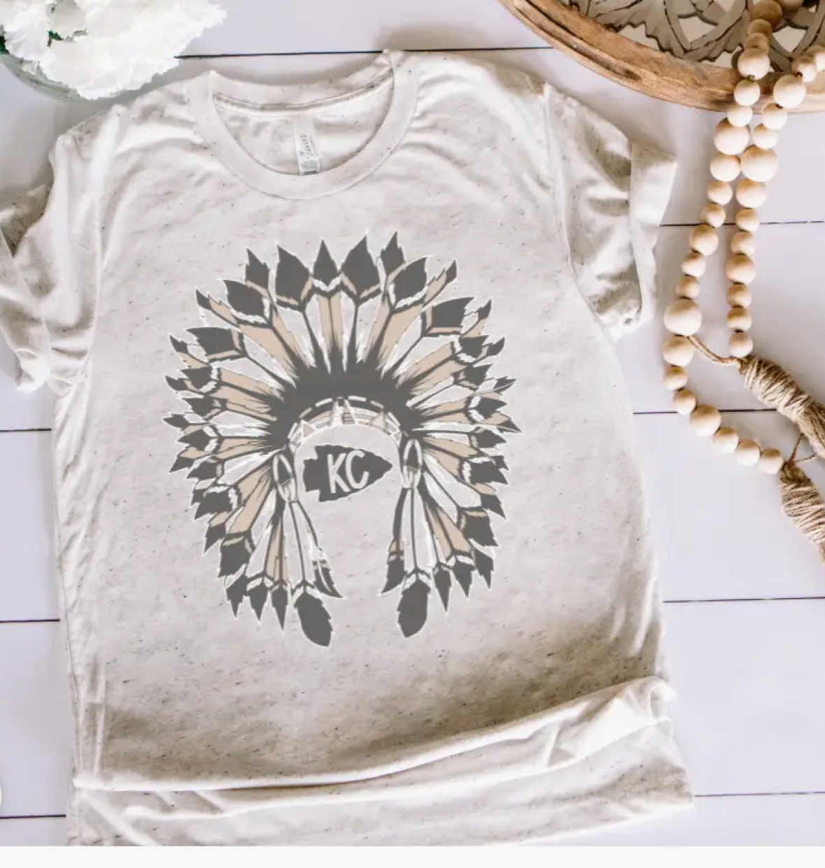 Neutral KC Headress Chief Tee