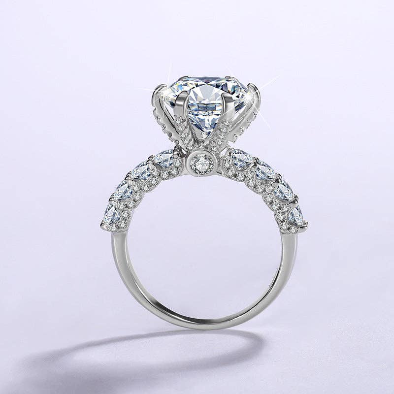 Intricate Beauty Moissanite Pave Ring