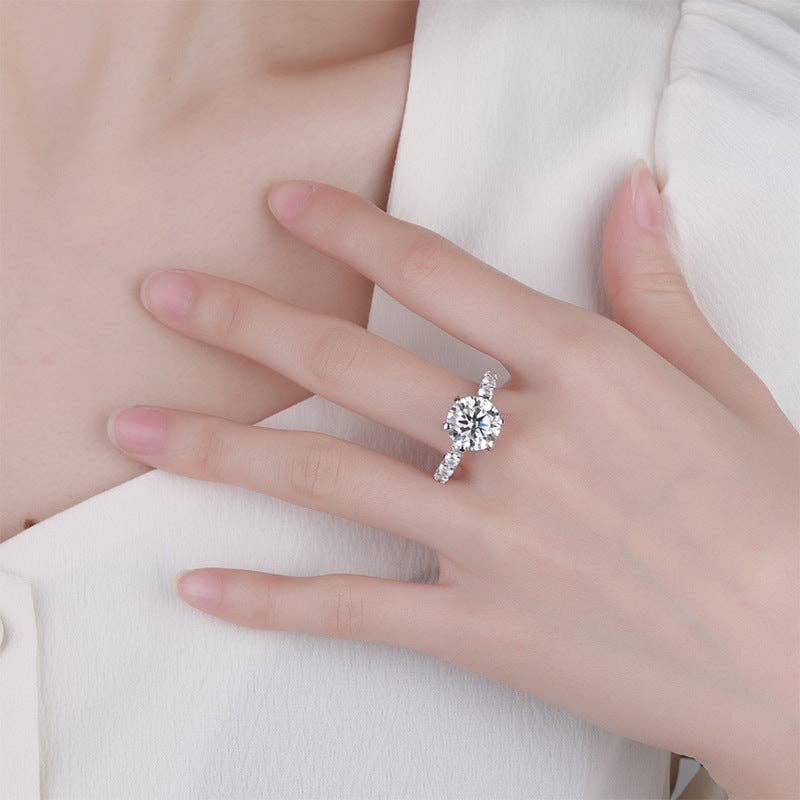 Intricate Beauty Moissanite Pave Ring