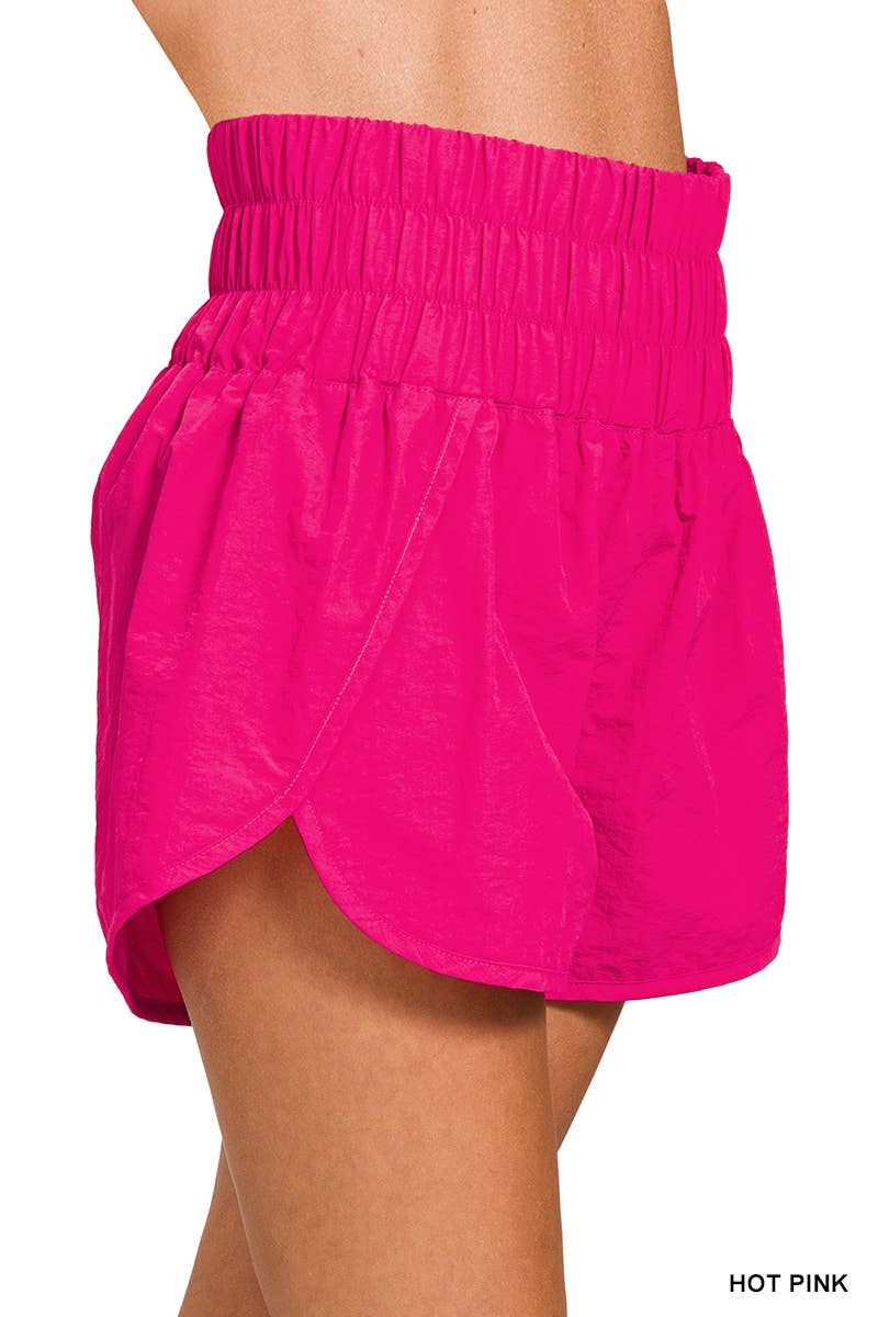 Windbreaker Shorts with Mesh Lining – Lightweight & Functional | Queen Bee Boutique