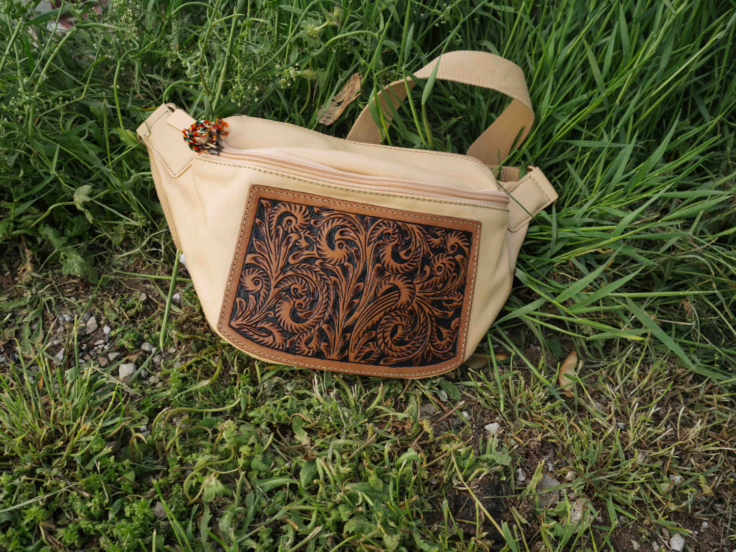 Myra Glorietta Bum Bag Tooled Leather Patchwork
