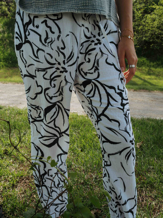 Missy Double Gauze Relaxed Fit Cropped Pant