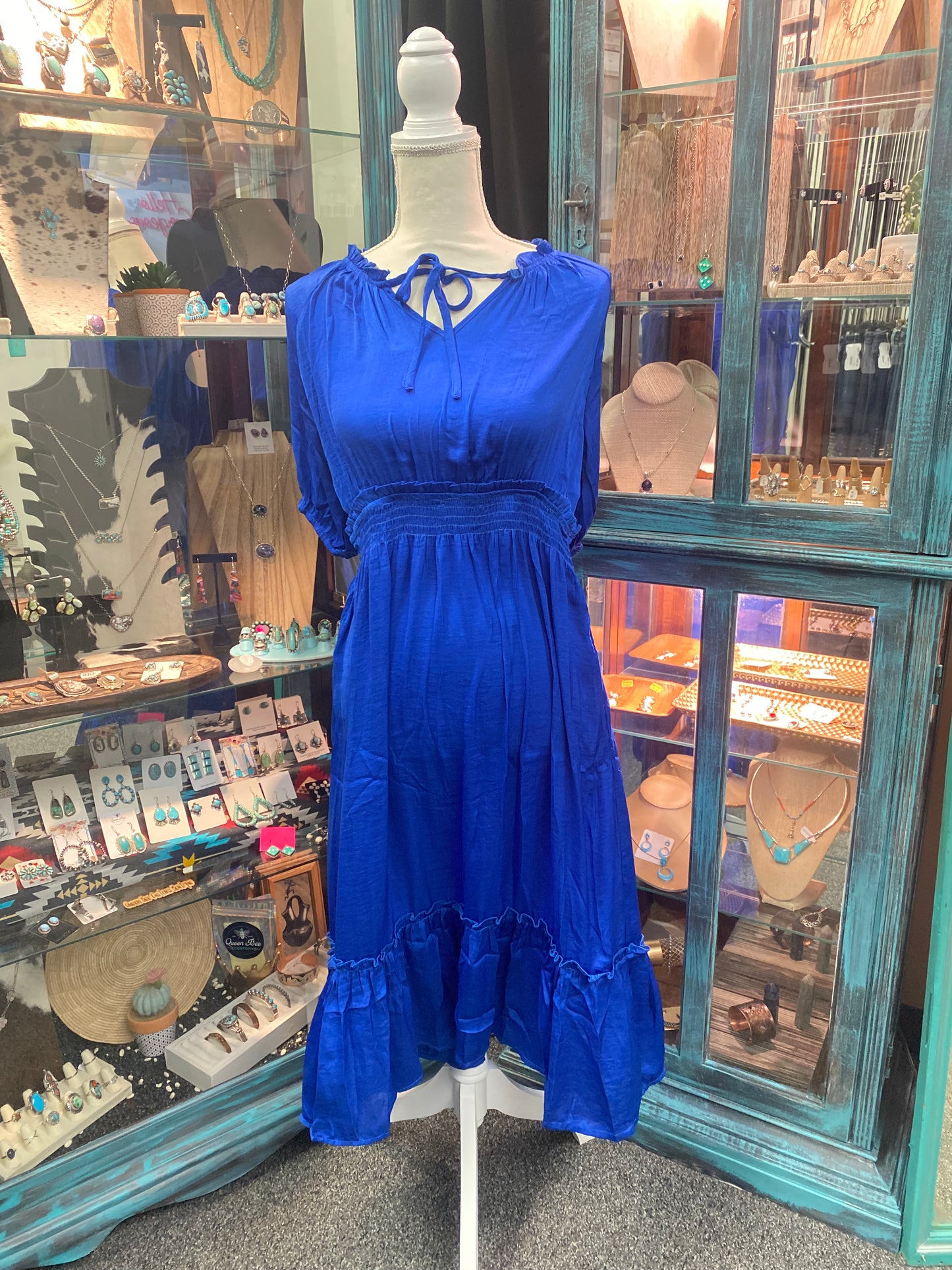 Flowy Boho Ruffle Maxi Dress – Elegant & Lightweight