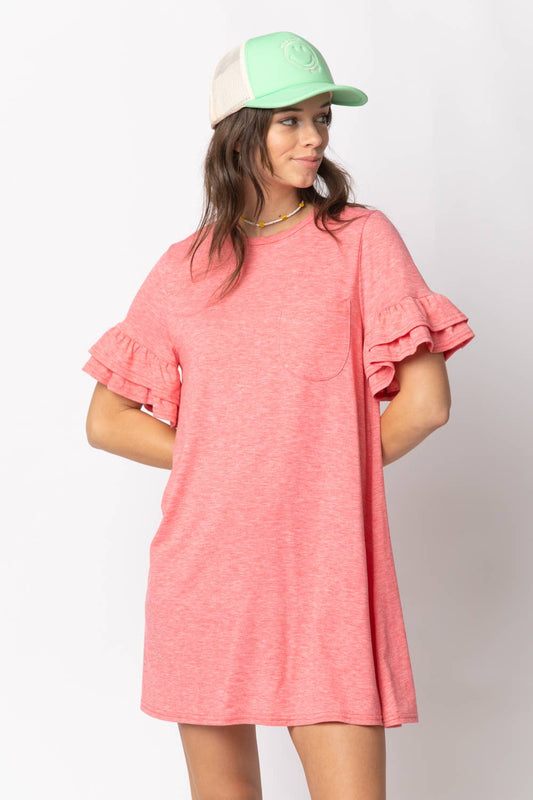 French Terry Pocket Tee Shirt Dress