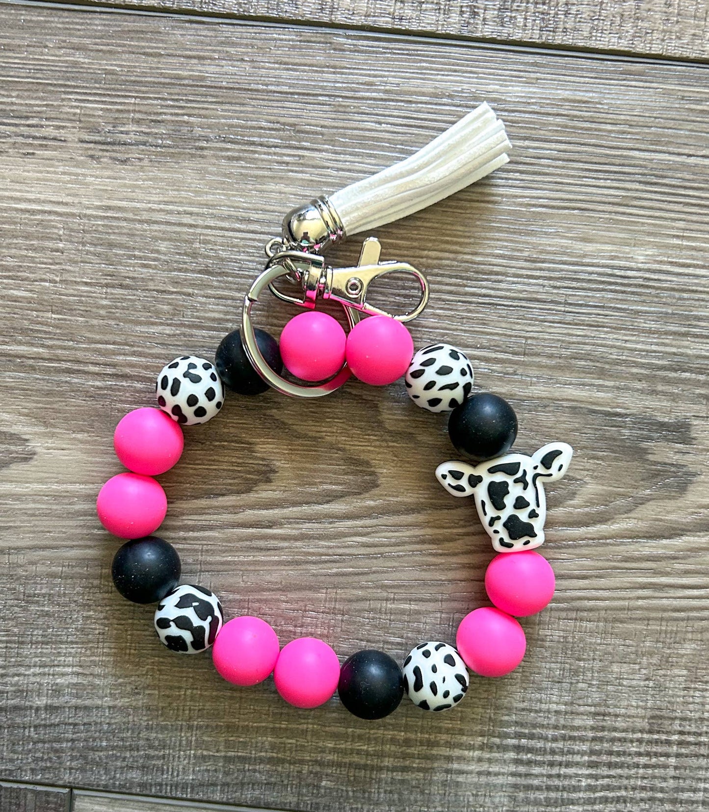 Cow Head Silicone Keychain