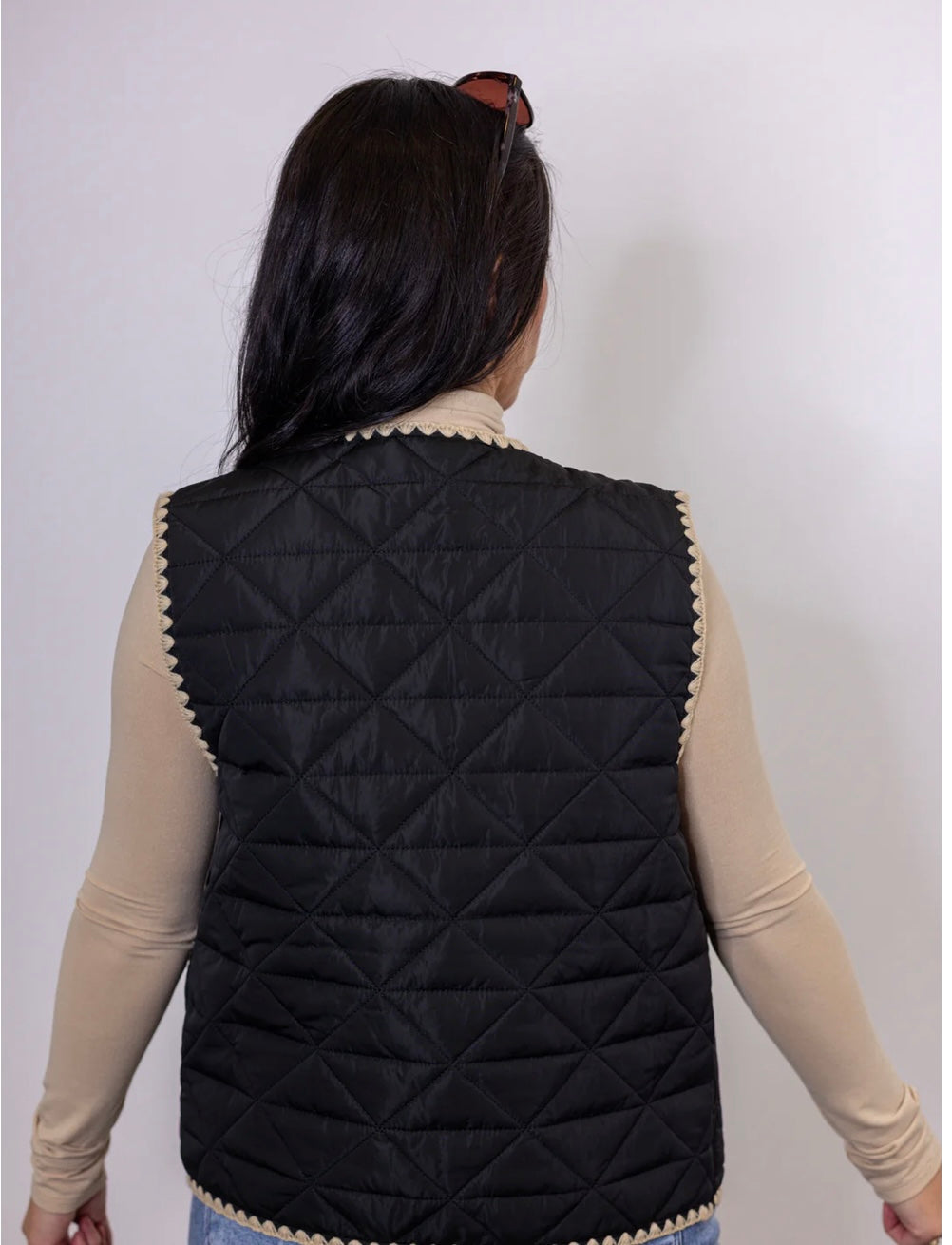 Bonfire Favorite Black Quilted Vest
