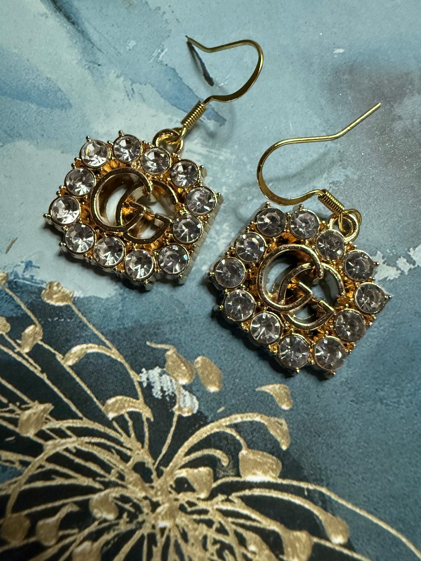 Square Clear Crystal Letter Ears