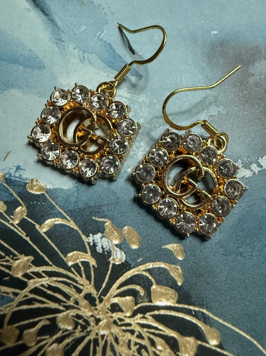 Square Clear Crystal Letter Ears