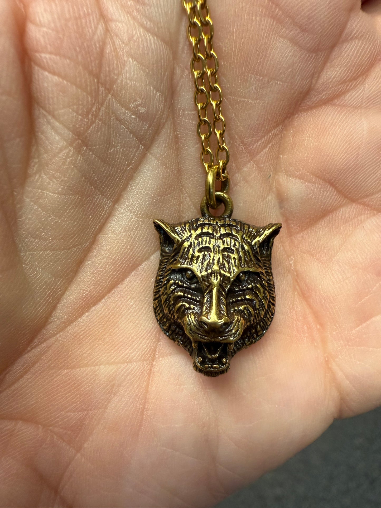 G Lion Head Necklace