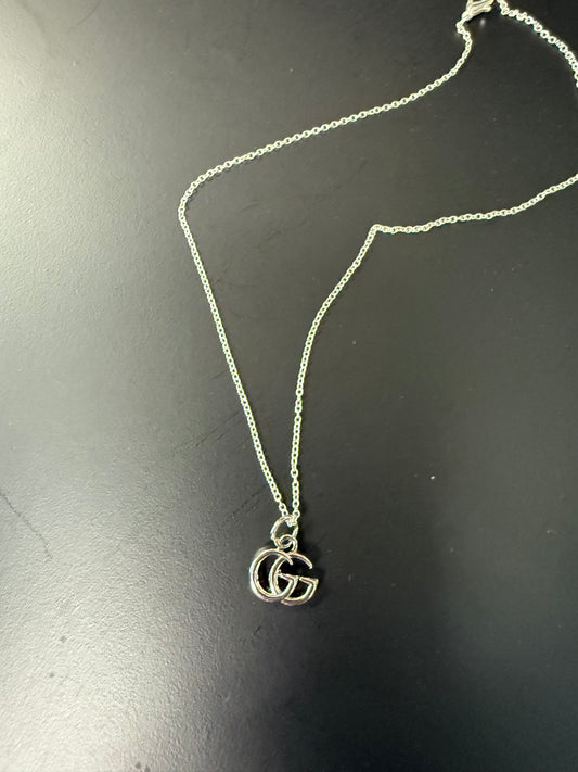Petite G Silvertone Pendant