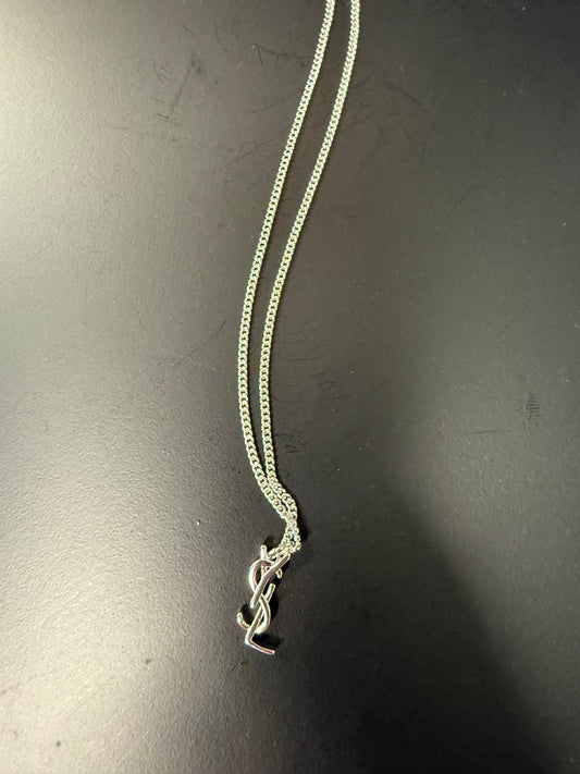 Baby Y Silvertone Necklace