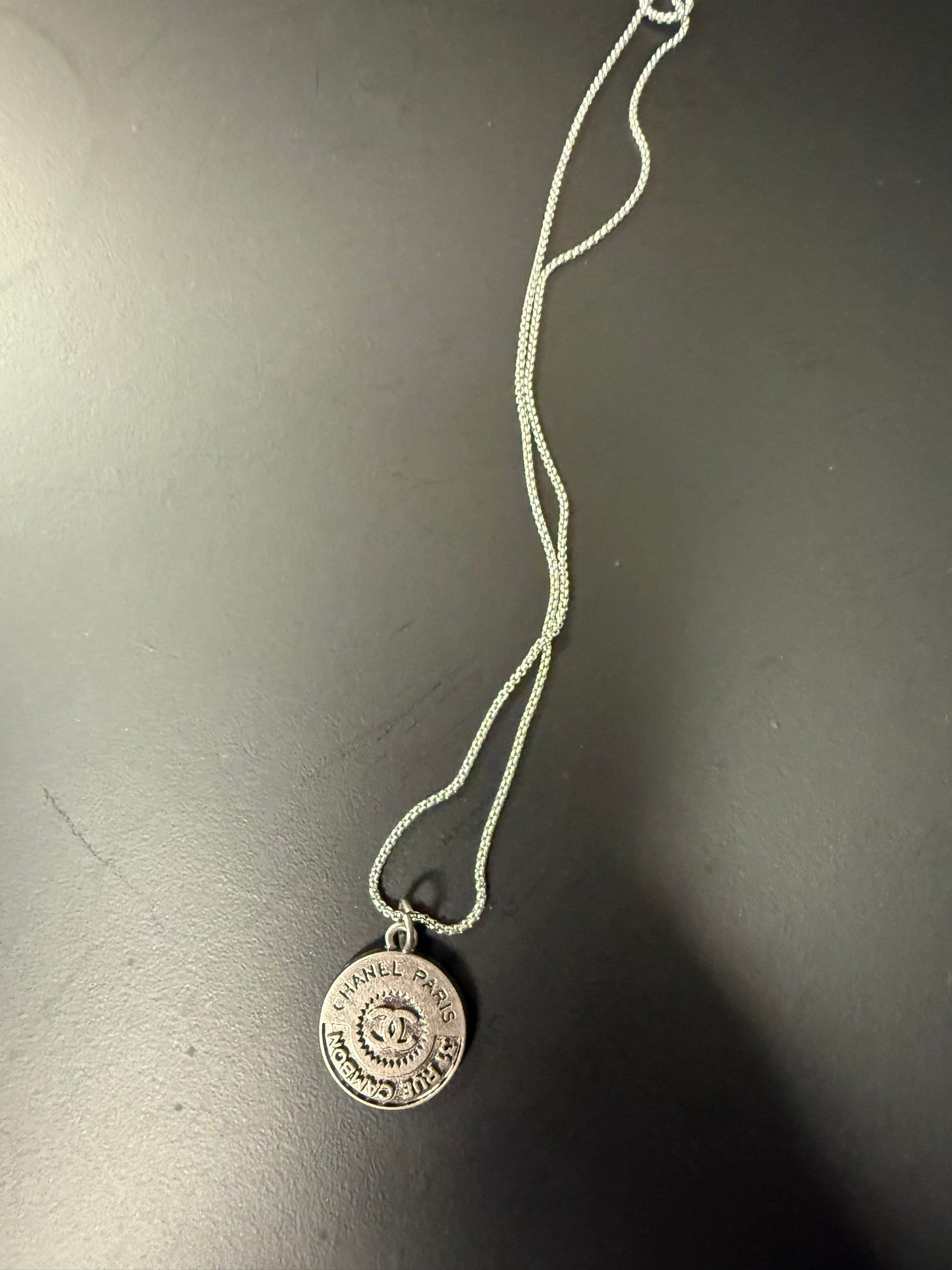 Gunmetal Round Necklace