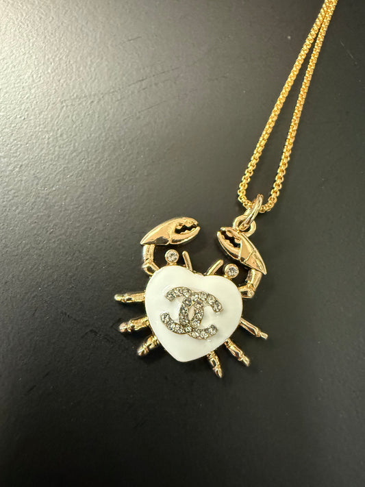 Beach Babe Crab Pendant