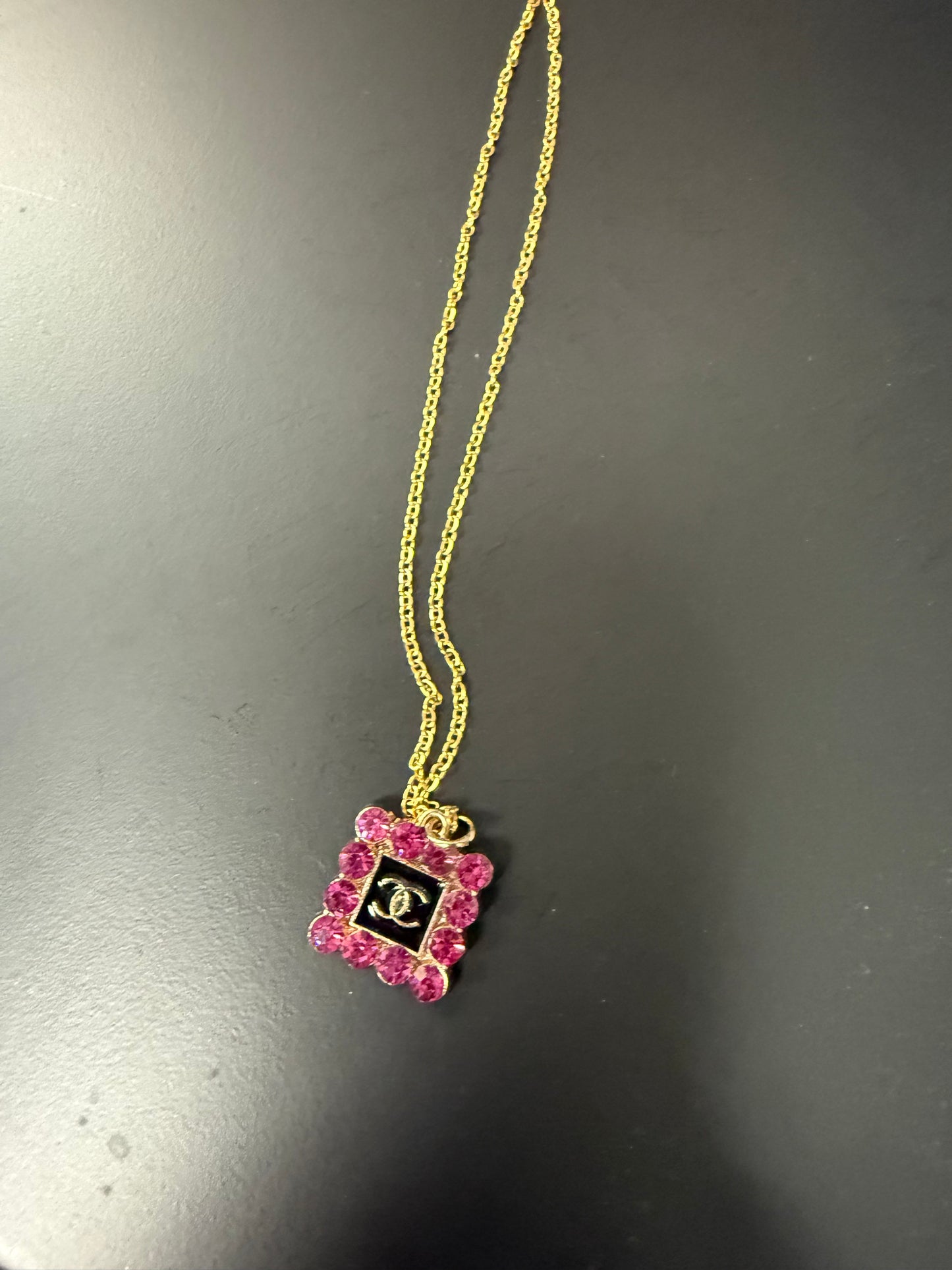 Purple Square Black N Gold Letter C