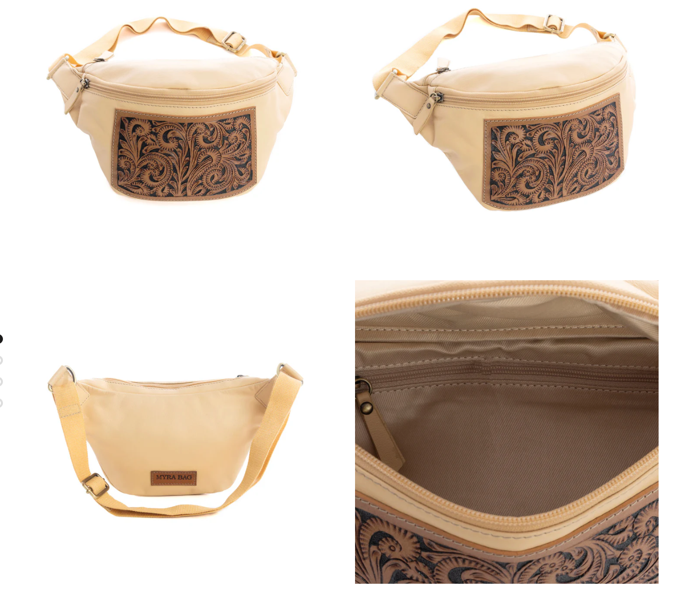 Myra Glorietta Bum Bag Tooled Leather Patchwork