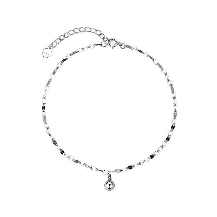 Dainty Ball Ankle Bracelet Anklet in 925 Sterling Silver