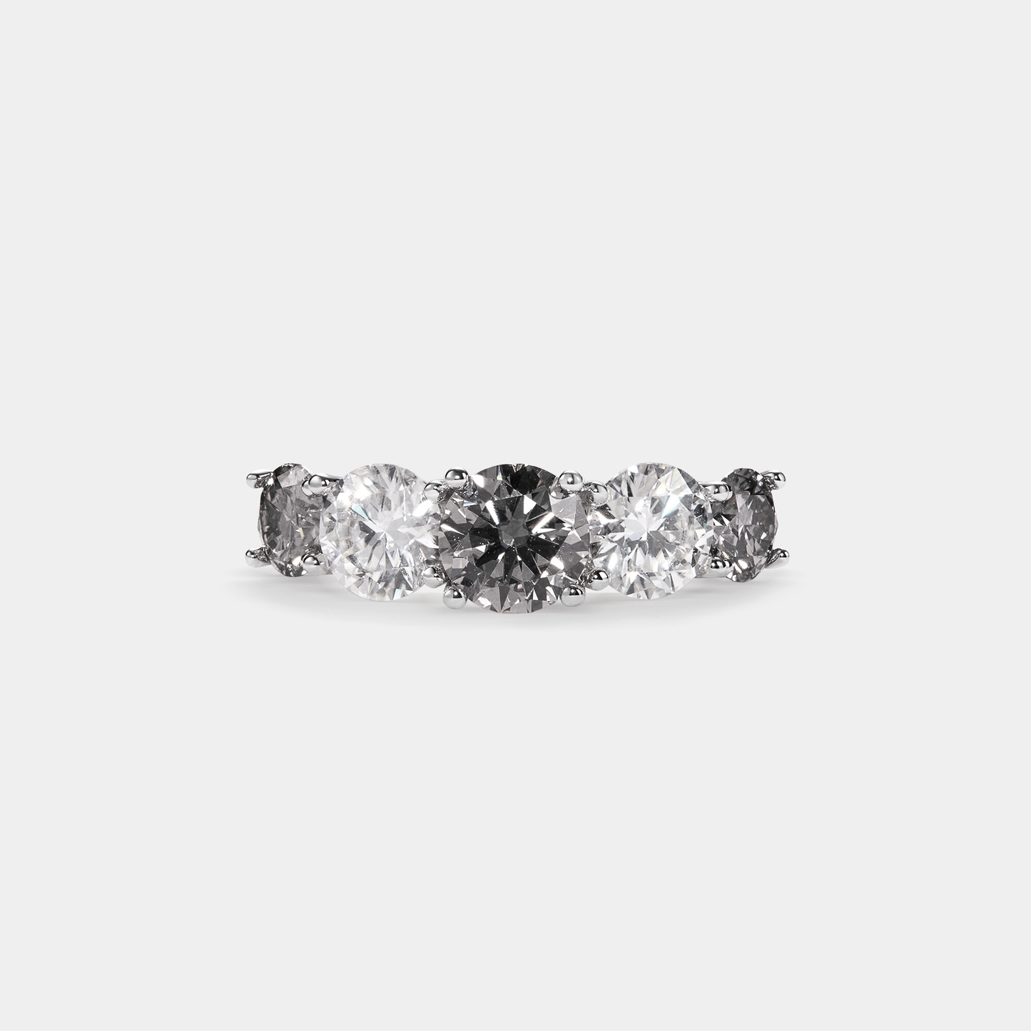 Color Moissanite Ring in 925 Sterling Silver
